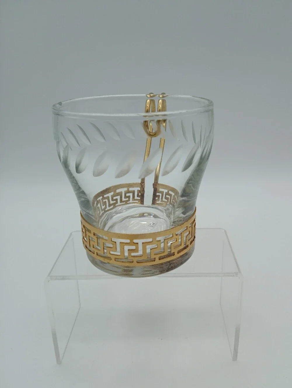Libbey Clear Glass Cup with Gold Tone Trim and Handle (1 Replacement)